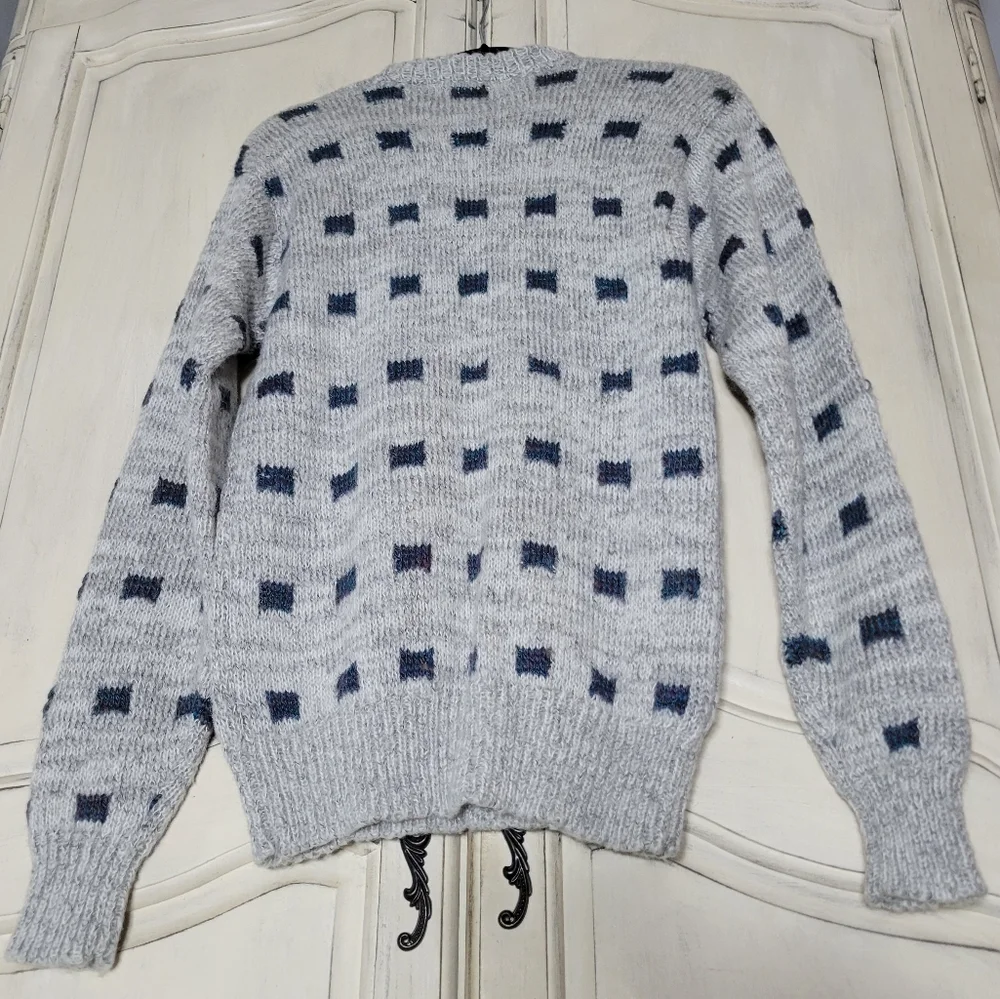 Oak Tree Original Vintage Geometric Knit Crewneck Cosby Grandpa Sweater *sz M*